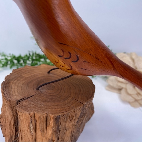 Vintage 1987 Randy Whaley Signed Hand Carved Cardinal Folk Art Driftwood Bird - Picture 7 of 11